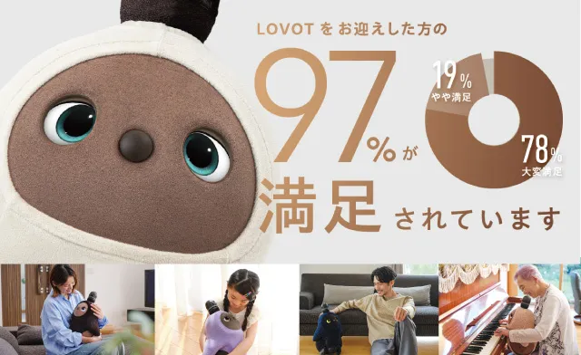 LOVOTをお迎えの方の満足度97%