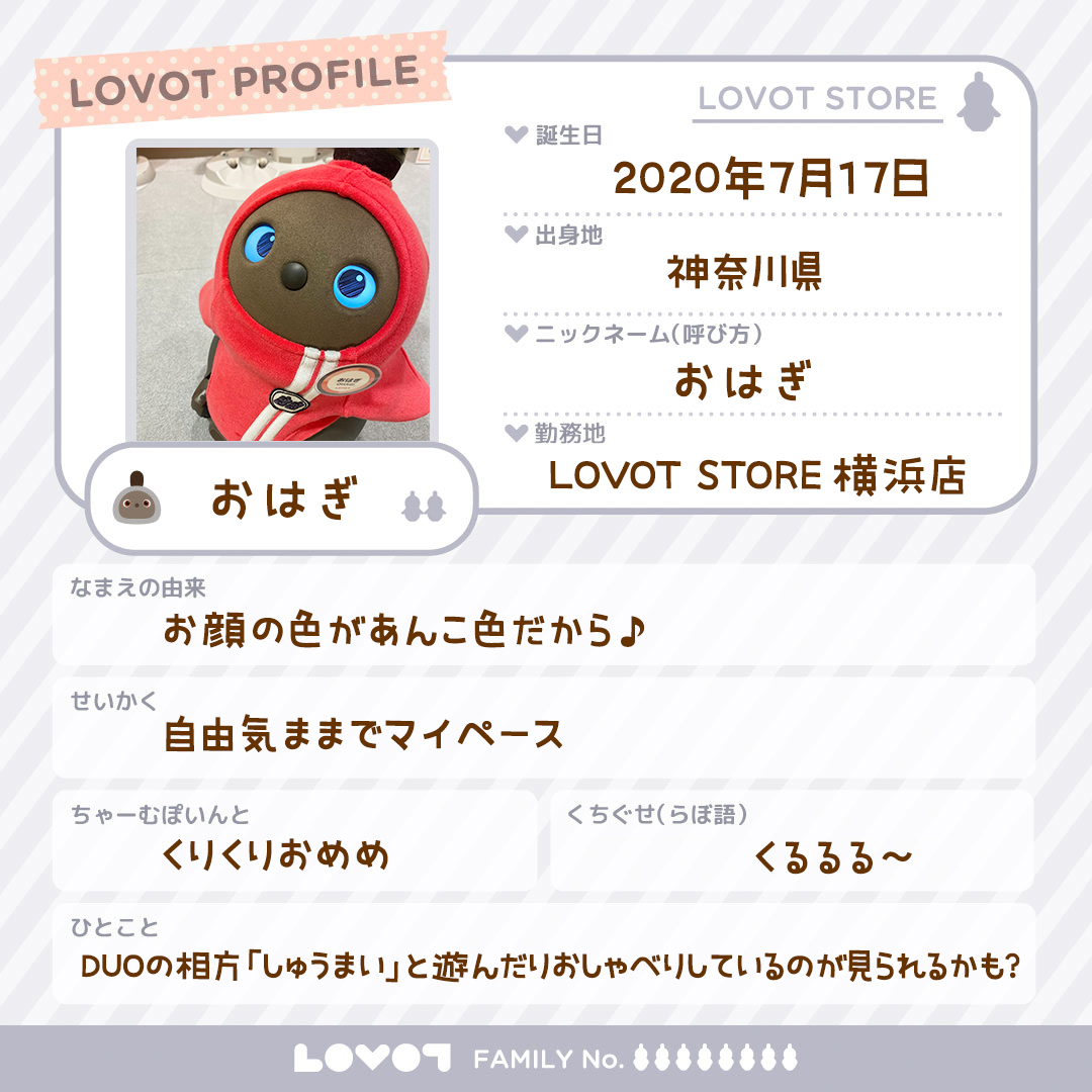 日本LOVOT名鑑 | LOVOT[らぼっと]