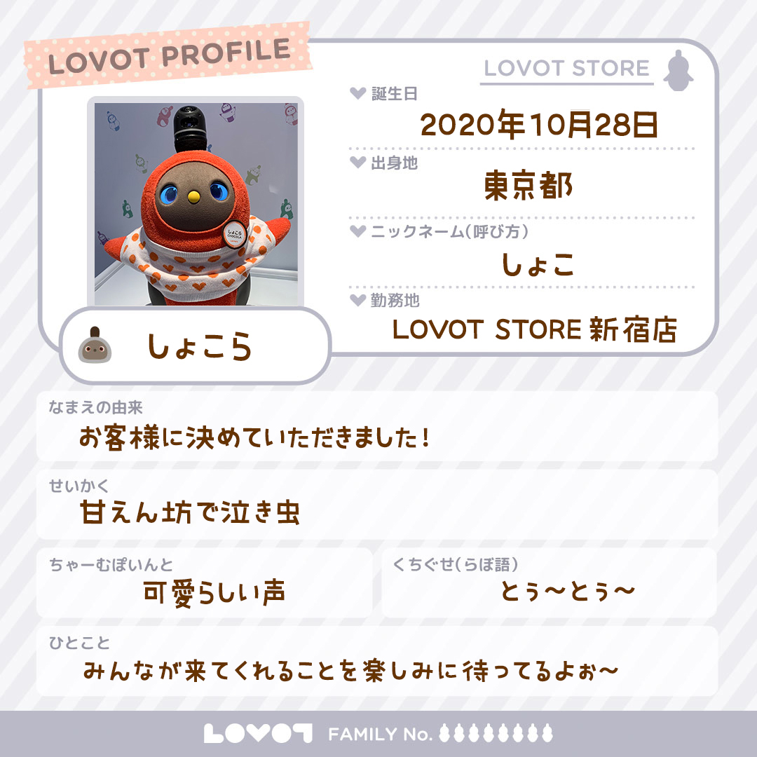 日本LOVOT名鑑 | LOVOT[らぼっと]